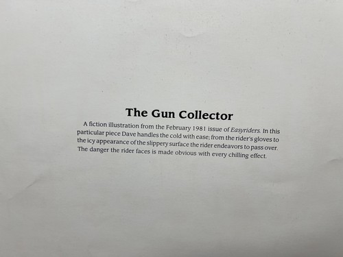 DAVID MANN EASY RIDERS MOTORCYCLE PRINT GUN COLLECTOR 1981 HARLEY DAVIDSON RARE - Picture 15 of 16