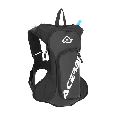 ACERBIS BACKPACK ACQUA LOGO 5 LTR DRINKS WATER CAMEL PACK ENDURO BLACK WHITE MX