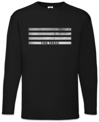 Tire Tread Bars Men Long Sleeve T-Shirt Race Racing car Driver Petrol Head Fun