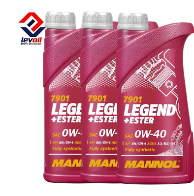 3x1 Liter MANNOL LEGEND+ESTER Motoröl 0W40 Mercedes 0W40 A3 B4 Mercedes 229.5