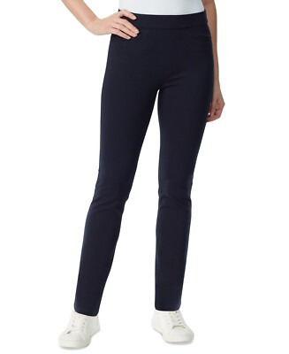 Gloria Vanderbilt Pull On Ponte Knit Trouser Pants Women Navy blue  Stretch NEW