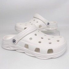 NEW Water Clog Slip On Comfort Women's Garden Shoes Size 7.0 M White Sandals
