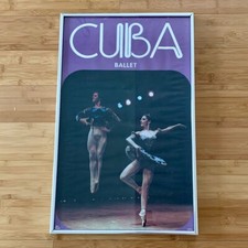 Vintage JOSEFINA MENDEZ & JORGE ESQUIVEL BALLET CUBA Cuban POSTER 1970s Framed 