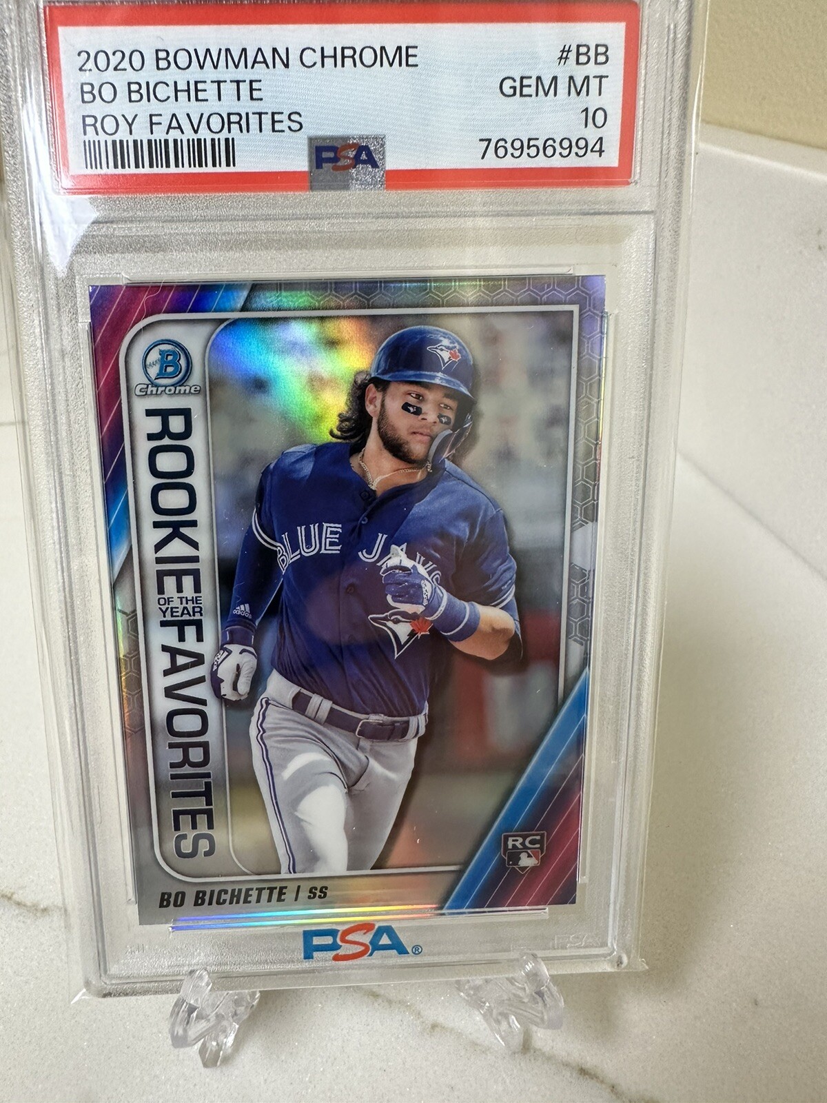 2020 Bowman Chrome Bo Bichette Rookie Of Year Fav Blue Jays PSA 10