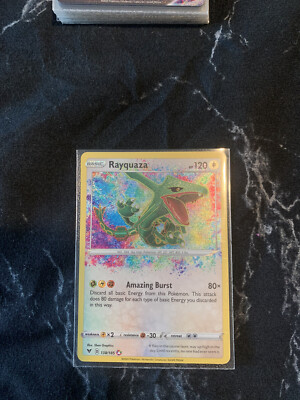 rayquaza pokemon card amazing rare Rayquaza Amazing Rare 138/185 Vivid Voltage