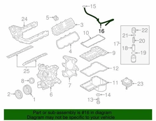 Tubo indicador de nivel de aceite Super Duty Ford E150 E250 E350 05-10 OEM NUEVO 4C2Z6754AA Foto 2 de 3