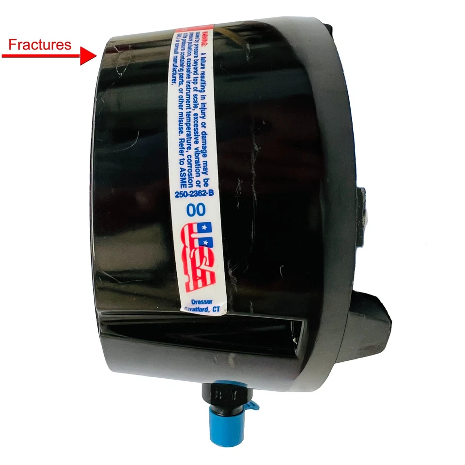 Ashcroft Pressure Gauge, Cat #0-586,  Range 0 to 1,000 PSI, Connector 1/4in NPT - Image 4 of 4