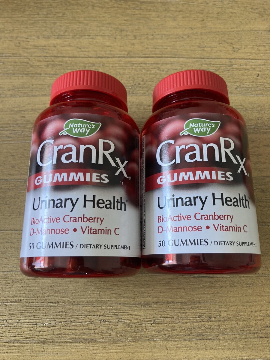 2 NEW Nature's Way CranRx Gummies Urinary Health Cranberry