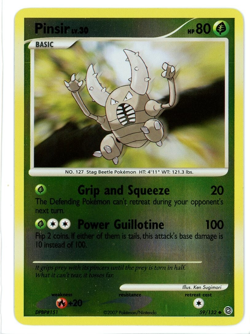 Pinsir Reverse Holo 59/132 Secret Wonders Pokemon Card