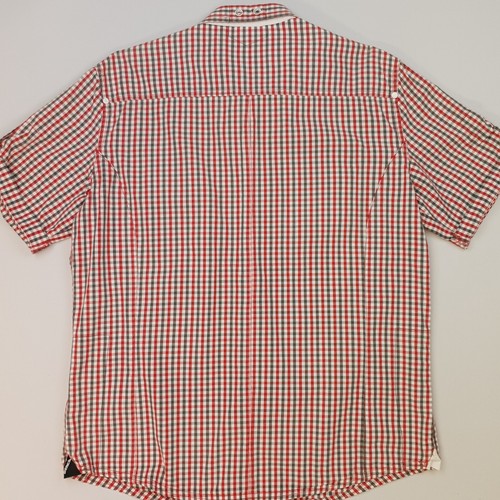 Camisa Bench Manga Corta XL (SNUG) Calce Ajustado Roja Para Hombre Manga Corta Cuadros - Imagen 14 de 15