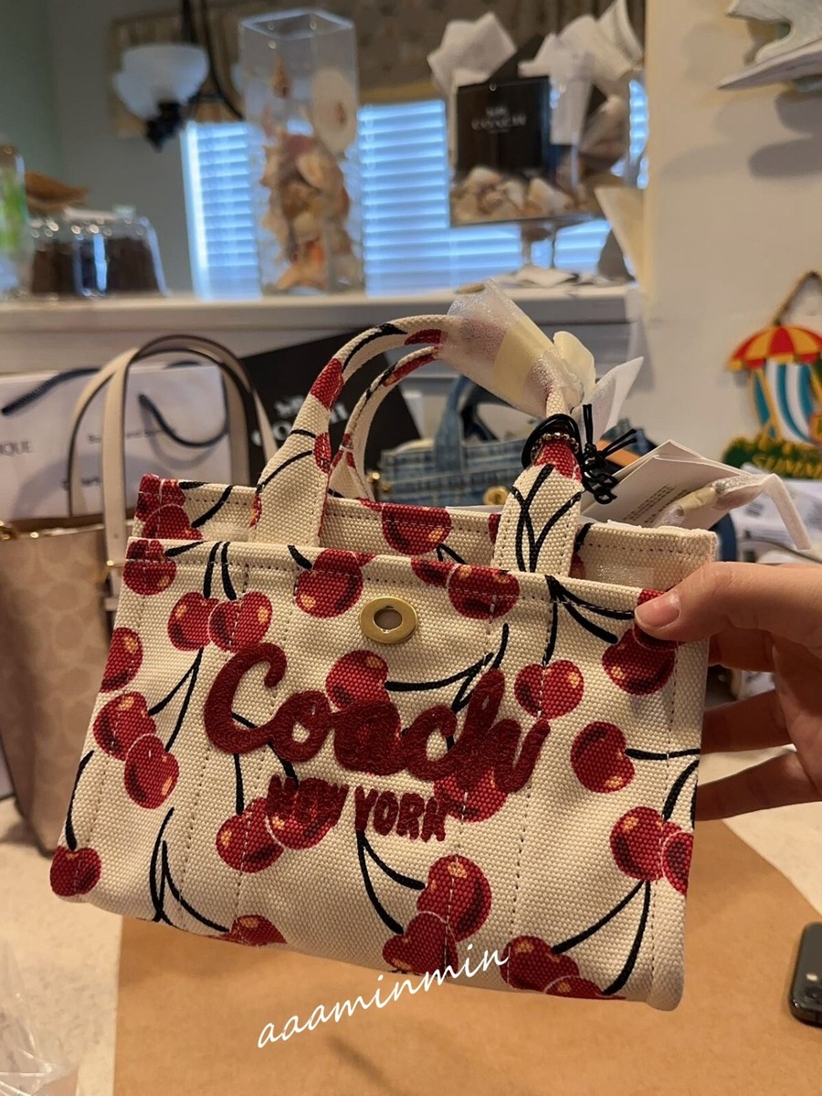 トートバッグ COACH Cargo Tote Bag 20 With Cherry Print CZ104 Woman's Handbags COACH Cargo Tote Bag 20 with Cherry Print
