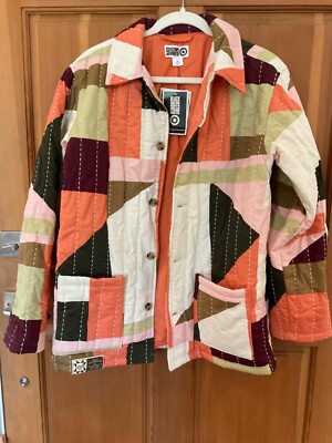 Gee's Bend x Target Quilt Jacket Colab NWT Women Men  Cream/Orange XS