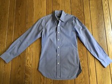 POLO RALPH LAUREN End On End Slim Fit Blue Button Down Dress Shirt 14.5