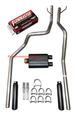 Mandrel Bent Dual Exhaust w/ Flowmaster Fits 03-05 Dodge Ram Hemi 5.7