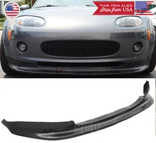 GV Black Poly Front Bumper Lip Spoiler Body Kit Splitter For 06-08 Miata MX-5