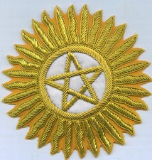 Pentagram Pentacle Star Occult Wiccan Witch Cape Robe Rune Seal Symbol Patch 666