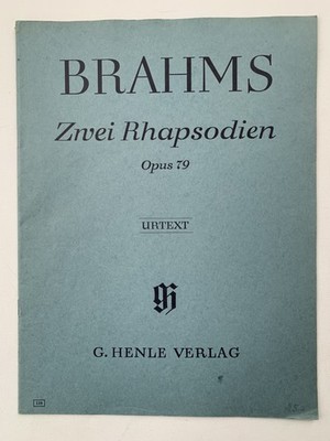 Noten . Brahms. Zwei Rhapsodien. Opus 79.  Piano.