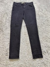 Democracy Jeans Women 6 Ab Solution Mid Rise Skinny Ankle Black Denim Jegging