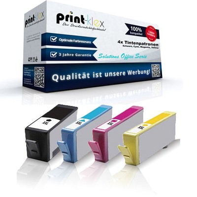 4x High Quality Tintenpatronen für HP Photosmart-6520-e - Solutions Office Serie