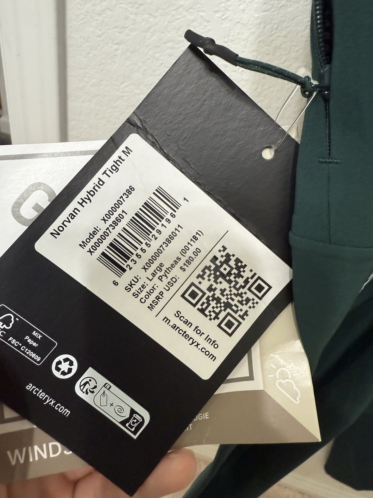 ARC'TERYX Arc’teryx Norvan Hybrid Stretto Gore Tex Infinium Pytheas Uomo Large