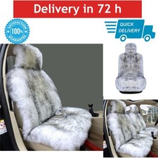 Sheepskin Front Car Seat Cover Universal Fit Airbag Compatible Sisha-A