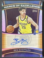Ben Sheppard 2025-26 Topps Flagship Marks of Excellence Rainbow Foilboard Auto