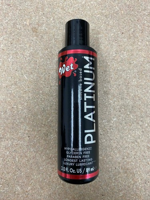 #ad Wet Platinum Silicone Based Luxury Lubricant 3 oz Exp Date: 06 2026 $11.85