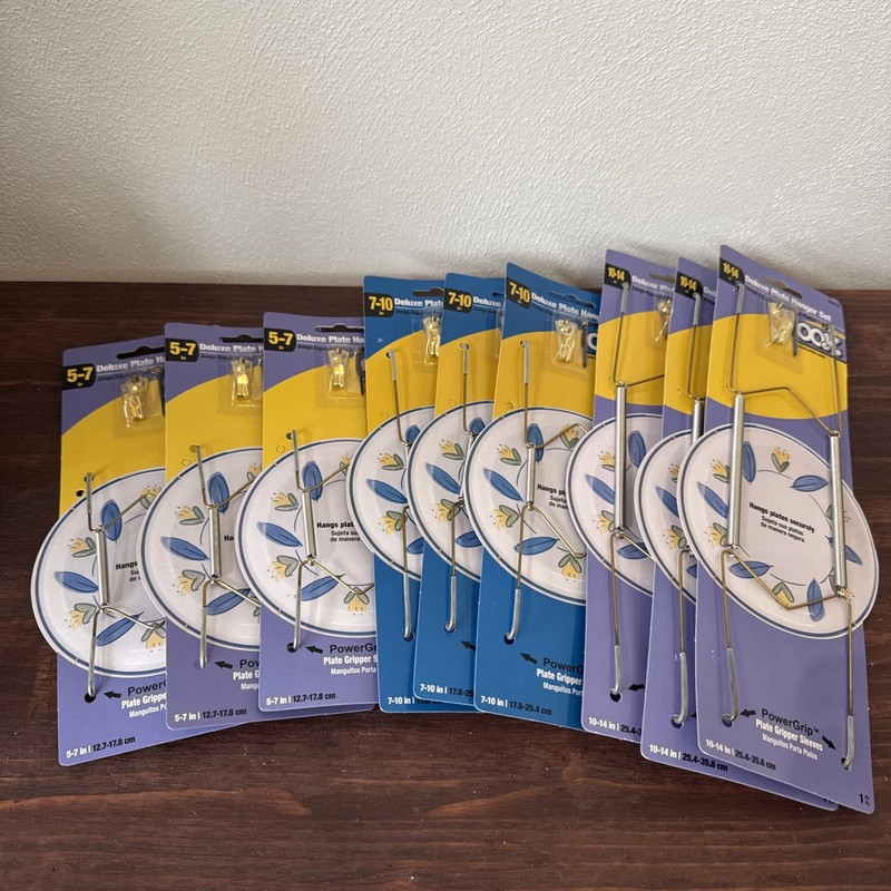 Lot Of Ook Deluxe Plate Hanger Sets For 5-7”, 7-10”, 8-14” New 9 Total
