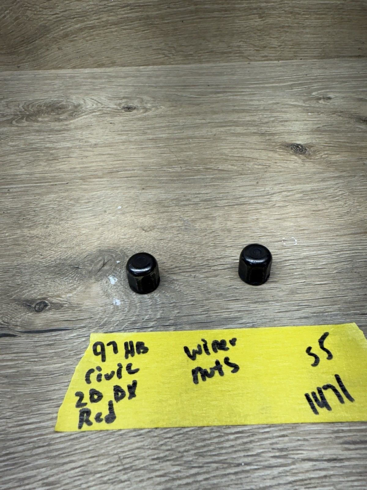 96-00 Honda EK Civic OEM windshield wiper arm nuts mounting bolts #1471