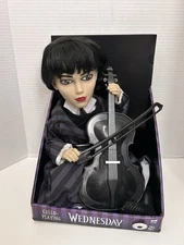 Cello-Playing Wednesday Addams Voice And Motion Activated Doll  NEW In Box