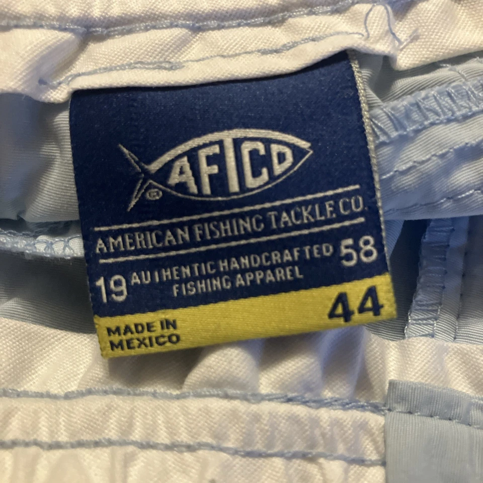 AFTCO 工装短裤男式 44 钓鱼尼龙浅蓝色 — 第 2/4 张图片