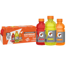 Gatorade Sports Drinks, Lemon Lime/Orange/Fruit Punch Pack, 12 fl oz, 18 Count