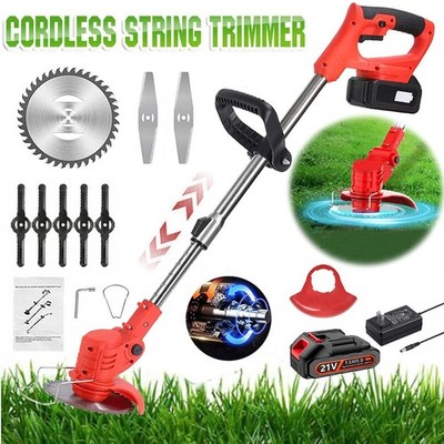 800W Akku Rasentrimmer Elektro Grasschneider Freischneider Trimmer Motorsense