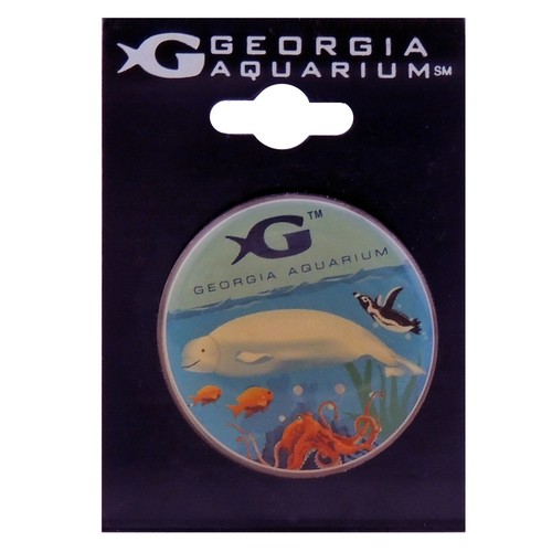 Georgia Aquarium Souvenir Pin Penguin Seal Octopus Fish Under Water Atlanta