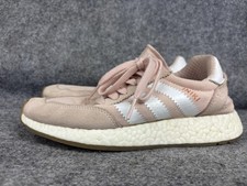Scarpe Adidas Iniki da donna taglia 6,5 rosa scamosciate boost sneakers basse BY9094