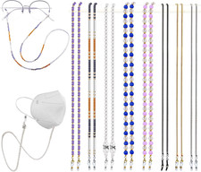 Eyeglass Chain,8 Pcs Beaded Eye Glasses Strap Holders around Neck For Women