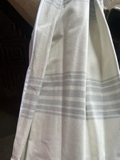 Pottery Barn Riviera Striped Cordless Roman Blackout Shade 36 64 porcelain blue