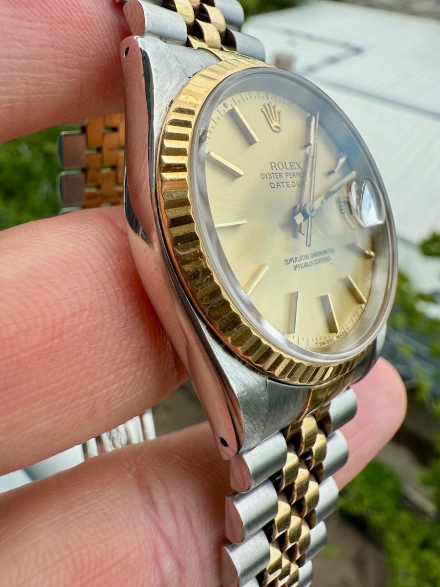 1989 Rolex Datejust 16233 Champagne Dial 36mm - No box No papers