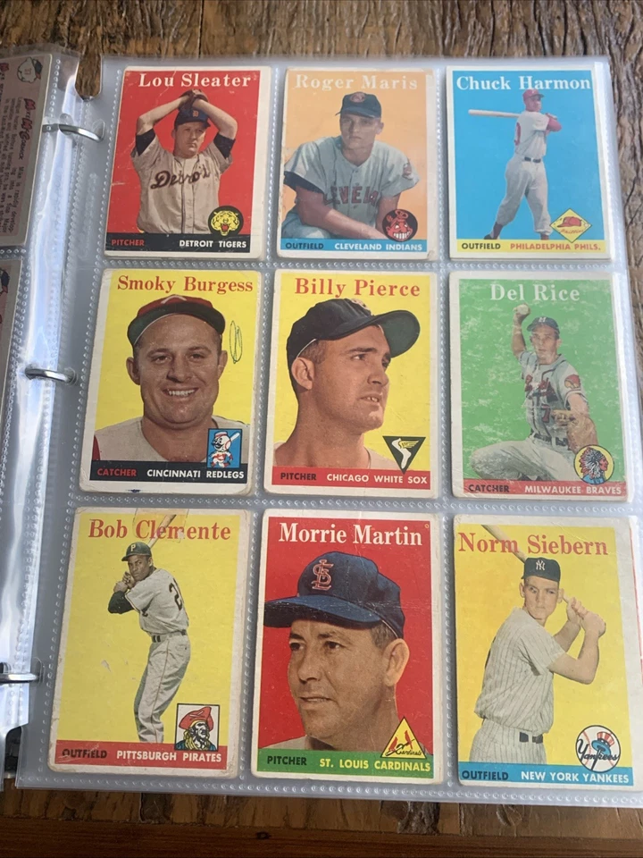 1958 Topps Baseball Complete 494 Card Set : Williams, Mantle, Mays, Maris, Aaron - Image 3 of 4
