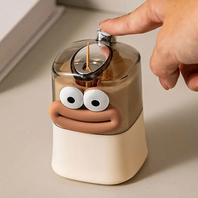 Automatic Pop Up Toothpick Holder Box Creative Plastic Toothpick Dispenser