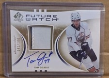 07/08 Upper Deck SP Authentic Future Watch Auto Patch Tom Gilbert Oilers /100