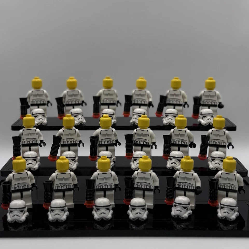 LEGO Star Wars Rare Imperial Stormtrooper Yellow Head sw0036 Minifigure Lot x18 - Image 2 of 4