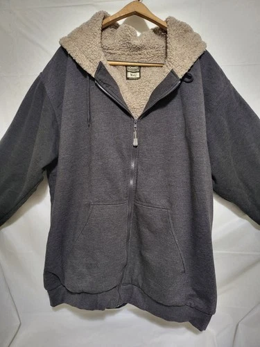 C.E. Schmidt Workwear jacket Mens 3XL Gray Sherpa Lined Zip Insulated NOS disc. - product listing photo