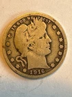 Nice Last year 1916 Barber Quarter