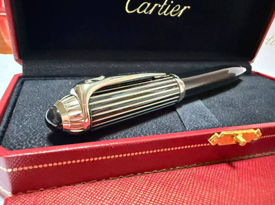 Cartier Black Metal Ballpoint Pen Luxury Writing Gift Set Full Box 2026
