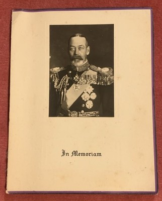 8 Seiten IN MEMORIAM Ordner für König Georg V 1936 - gedruckt auf 3 Seiten 