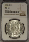 1904-O Morgan Silver Dollar NGC MS63 $1