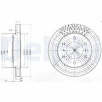 2X Delphi Bremsscheibe BG3812 FüR Pajero Mitsubishi 4 3 Canvas Top Van Classic 2
