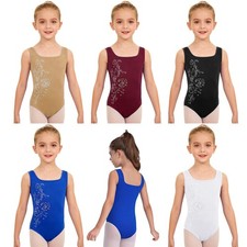 Kids Girls Leotard Playwear Bodysuit Activewear Gymnastics Dancewear Toddler