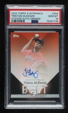 2022 Topps X Wander Franco Orange 5/5 Triston McKenzie PSA 10 GEM MT Auto 0wc9